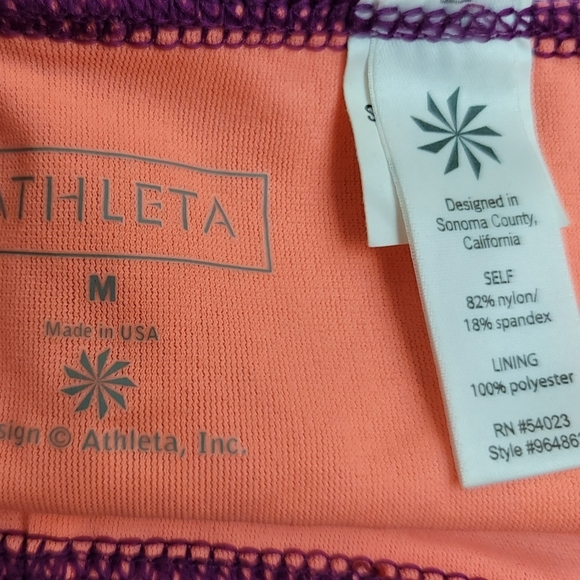 Athleta Rio Vista Saffron Red Scrunch Swim Shorts - Picture 6 of 6